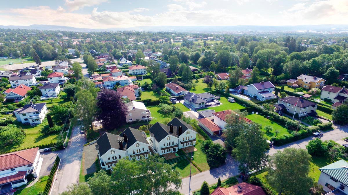 3d visualisering av eneboliger i Eddaveien