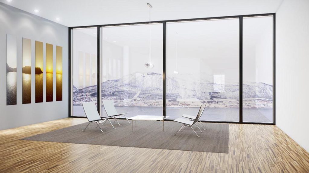 3d visualisering av kontorbygg i Tromsø
