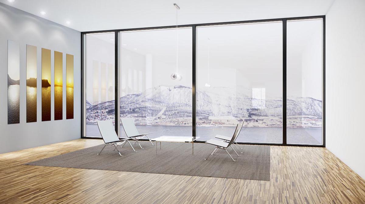 3d visualisering av kontorbygg i Tromsø