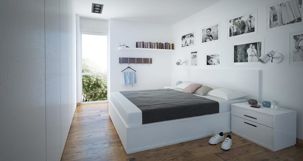 3d visualisering av soverom