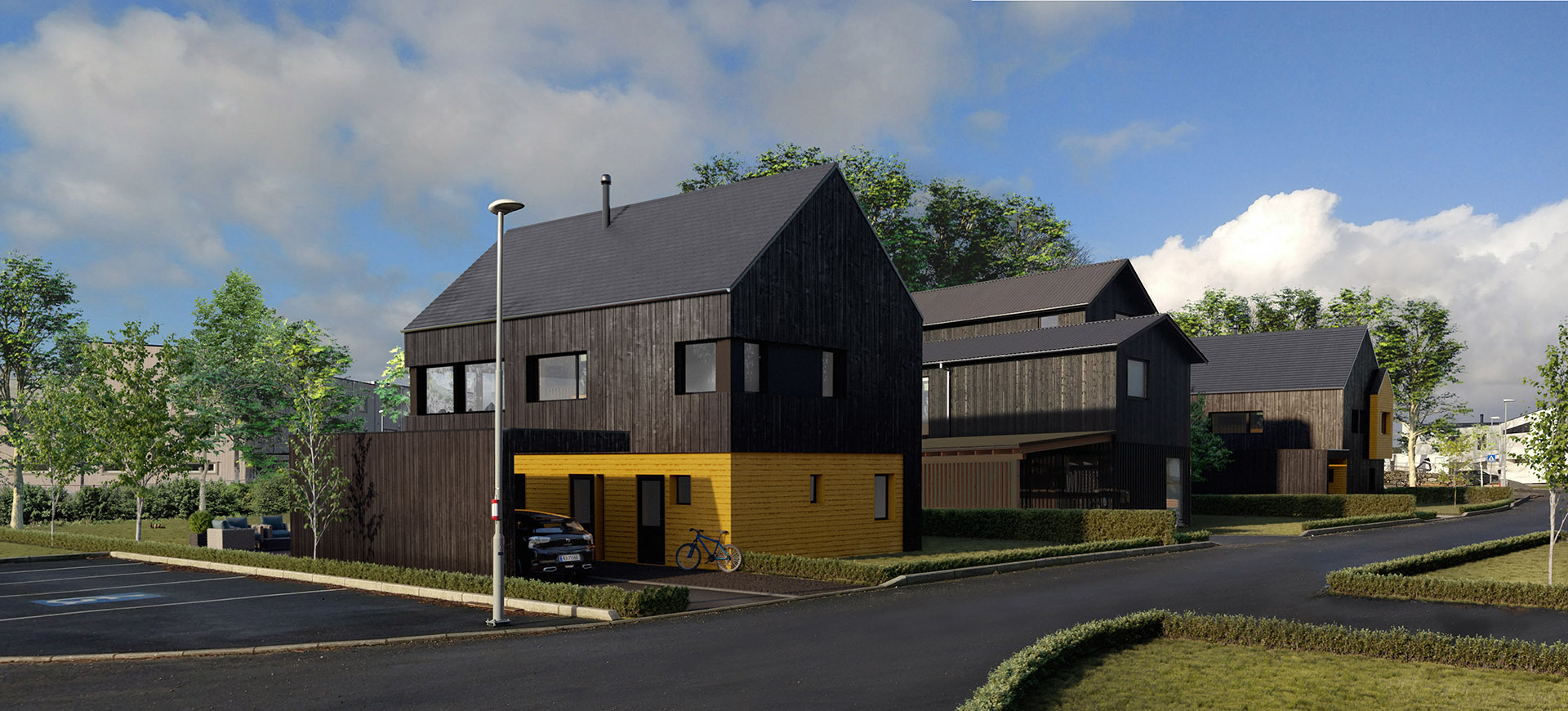 3d visualisering av Vindmøllhagen på Sandnes